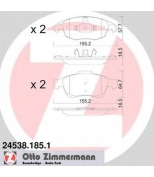 ZIMMERMANN 245381851 Колодки тормозные дисковые передние Citroen C4