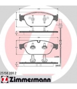 ZIMMERMANN 251582002 Тормозные колодки AUDI A6 (4G2, C7) 2.0 2012-