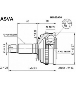 ASVA - HN22A50 - ШРУС НАРУЖНЫЙ 32x60x28 (HONDA ACCORD(CB,CD)VIGOR A