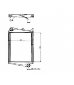 NRF - 309003 - Радиатор интеркулера Volvo FH12 D12А узкий радиатор