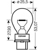 OSRAM 3156 Лампа P27W 12V (27W) W2 5x16d (пластиковый цоколь)
