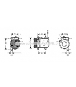 AVA - DNK002 - P11 {Almera 96-99} КОМПРЕССОР КОНДИЦ 2 (AVA) (см.каталог)