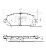 NIPPARTS - N3602148 - N3602148 колодки дисковые передние! Toyota Prius 1.8 Hybrid 09>