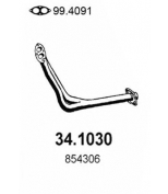ASSO - 341030 - Передняя труба глушителя Opel Kadet...