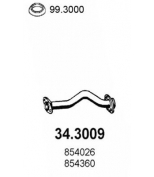 ASSO - 343009 - Трубка глушит. Opel Vectra 1.7 D 2/...