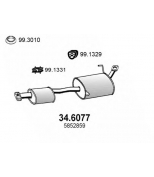 ASSO - 346077 - Резонатор глушителя средний OPEL FR...