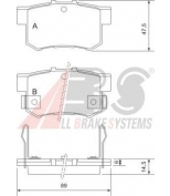 ABS - 36757 - Колодки тормозные зад. HONDA Civic VI 1,6/1,8/1,4i