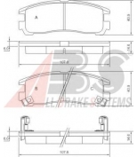 ABS - 37014 - Комплект тормозных колодок, диско