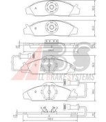 ABS - 37028 - Комплект тормозных колодок, диско