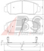 ABS - 37312 - Колодки тормозные перед. HONDA Civic VII(FD)/FR-V 05->