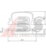 ABS - 37330 - Комплект тормозных колодок, диско