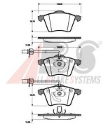 ABS - 37453 - Комплект тормозных колодок, диско