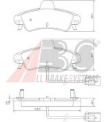 ABS - 37498 - Тормозные колодки Ford Mondeo (R) (+Spring) 96-00