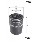 MECAFILTER - ELH4273 - Фильтр масляный: Espace III/Laguna/Safrane/93-01/2.2D