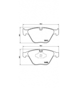 BREMBO - P06055 - Колодки BMW 3-серии E90   2005=>