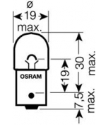 OSRAM 500802B Лампа [2шт] R10W (10W) BA15s блистер 12V 5008-02B 4050300925608