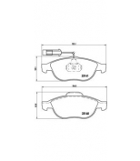 BREMBO - P23075 - Комплект тормозных колодок дисковый тормоз