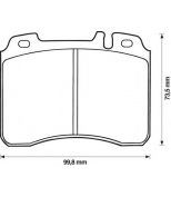 BENDIX - 571413B - Комплект тормозных колодок, диско