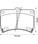 BENDIX - 572145B - Комплект тормозных колодок, диско