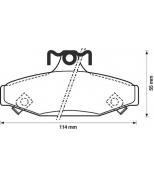 BENDIX - 572417B - Комплект тормозных колодок, диско