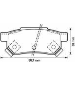 JURID - 572137J - Колодки торм зад с датч CIVIC 91>97