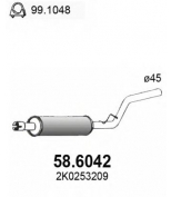 ASSO - 586042 - Средняя часть глушителя VW CADDY III (2004>)