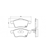 BREMBO - P85047 - Комплект тормозных колодок VW TRANSPORTER IV Box (70XA) 1.6 Kw 55 08/92 - 07/00 F