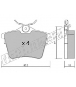 FRITECH - 6180 - Колодки тормозные дисковые задние Peugeot 407 1.6-3.0 04-