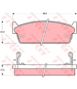 TRW - GDB1002 - Колодки тормозные дисковые GDB1002