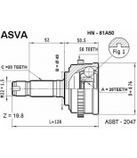 ASVA - HN61A50 - ШРУС НАРУЖНЫЙ 26x49x23 (HONDA : LOGO GA3 AT/MT/HMM