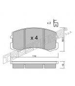 TRUSTING - 7520 - КОЛОДКИ ТОРМОЗНЫЕ ДИСКОВЫЕ ПЕРЕДНИЕ