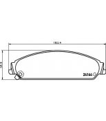 HELLA - 8DB355011891 - колодки тормозные дисковые