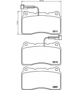 HELLA - 8DB355018361 - Колодки тормозные дисковые, комплект