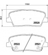 HELLA - 8DB355020101 - Комп. дисковых торм. колодок