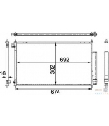 HELLA - 8FC351303681 - Конденсатор, кондиционер