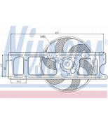 NISSENS - 85518 - Вентилятор радиатора (с корпусом) renault megane i  megane i classic