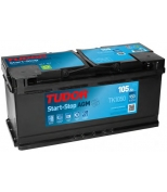 TUDOR - TK1050 - Аккумулятор TUDOR AGM 105 А/ч обратная R+ EN1 050 А 392x175x190 TK1050 TK1050