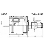 ASVA TYIULC100 ШРУС ВНУТРЕННИЙ 30x47x30 (LC100  1998-2007) ASVA