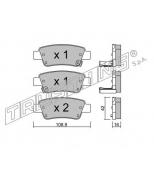 TRUSTING - 8060 - КОЛОДКИ ТОРМОЗНЫЕ ДИСКОВЫЕ ЗАДНИЕ