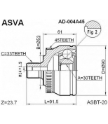 ASVA - AD004A45 - ШРУС НАРУЖНЫЙ 30x53x33