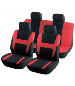 ARNEZI A0508002 Комплект чехлов-рубашек на сиденья с подголовниками Черный с Красным 8пр ARNEZI A0508002