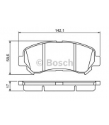 BOSCH - 0986494244 - Тормозные колодки передние 0986494244