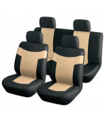 ARNEZI A0508004 Комплект чехлов-рубашек на сиденья с подголовниками Черный с Бежевым 8пр ARNEZI A0508004