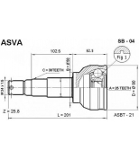ASVA - SB04 - Шрус наружный 25x58x30 (subaru : leone) asva
