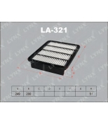 LYNX - LA321 - Фильтр воздушный MITSUBISHI Galant 2.0-2.5 96-00/Space Runner/Wagon 2.0-2.4 98