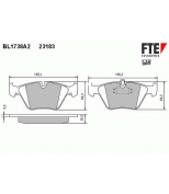 FTE - BL1738A2 - Колодки тормозные передние к-кт X3 E83 (2004>)/3-СЕРИЯ E46 (1998-2005)