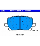 ATE - 13046058462 - Комплект тормозных колодок, диско