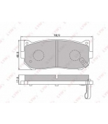 LYNX - BD4401 - Колодки тормозные задние KIA Carens 02 /Clarus 96 / Shuma II  04/Sephia 95 /Spectra 05