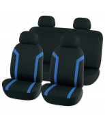 ARNEZI A0508008 Комплект чехлов-рубашек на сиденья с подголовниками Черный с Синей полосой 8пр ARNEZI A0508008