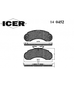ICER - 140452 - Комплект тормозных колодок, диско